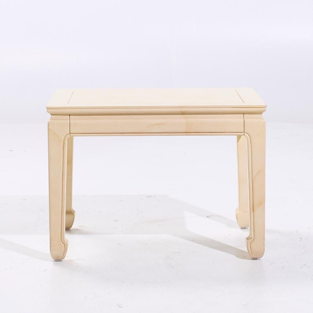 Mesas auxiliares de piel de cabra Henredon Mid Century - Pareja en venta 2