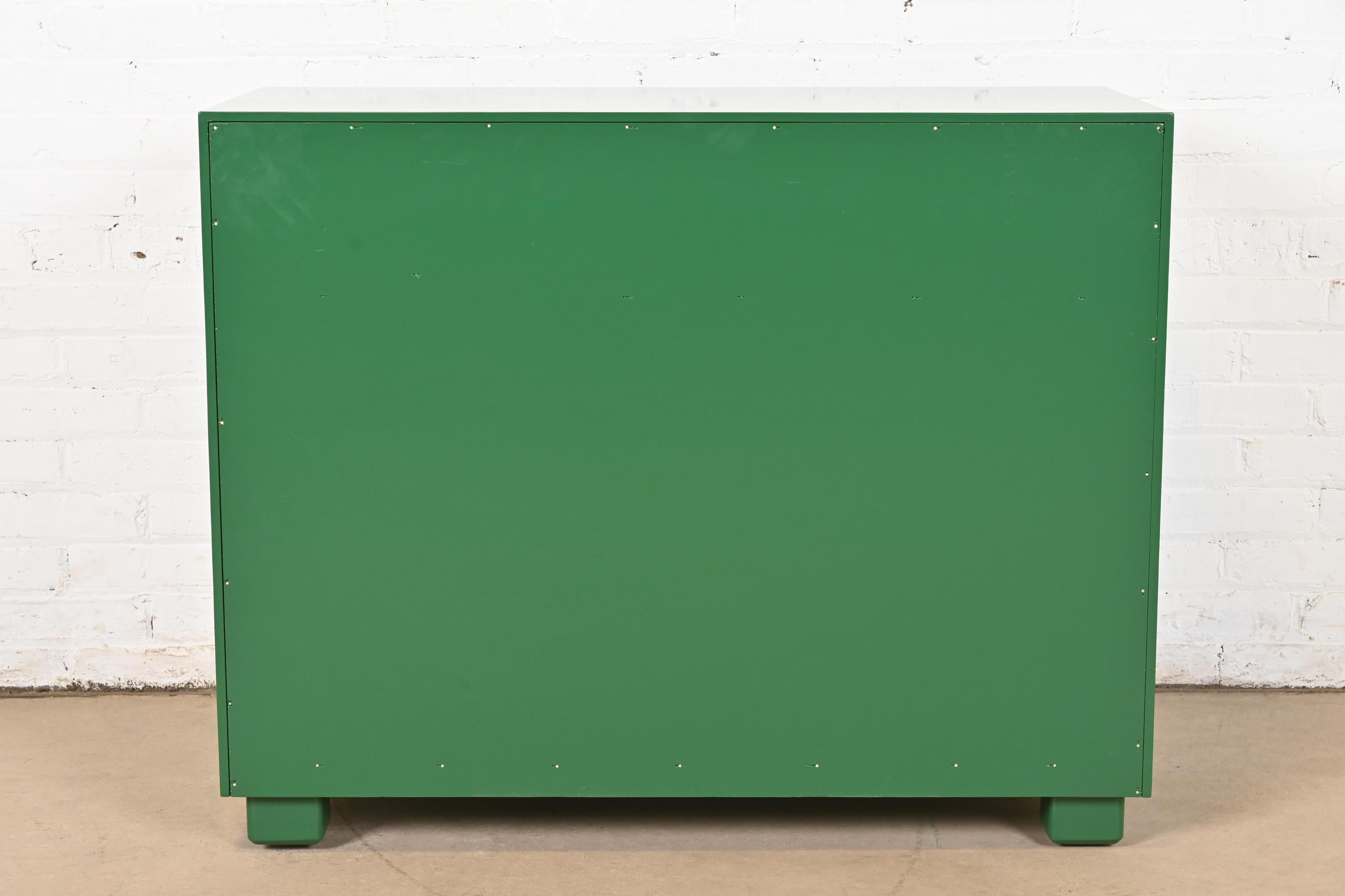 Henredon Mid-Century Hollywood Regency Campaign Bar Cabinet, Newly Refinished 6