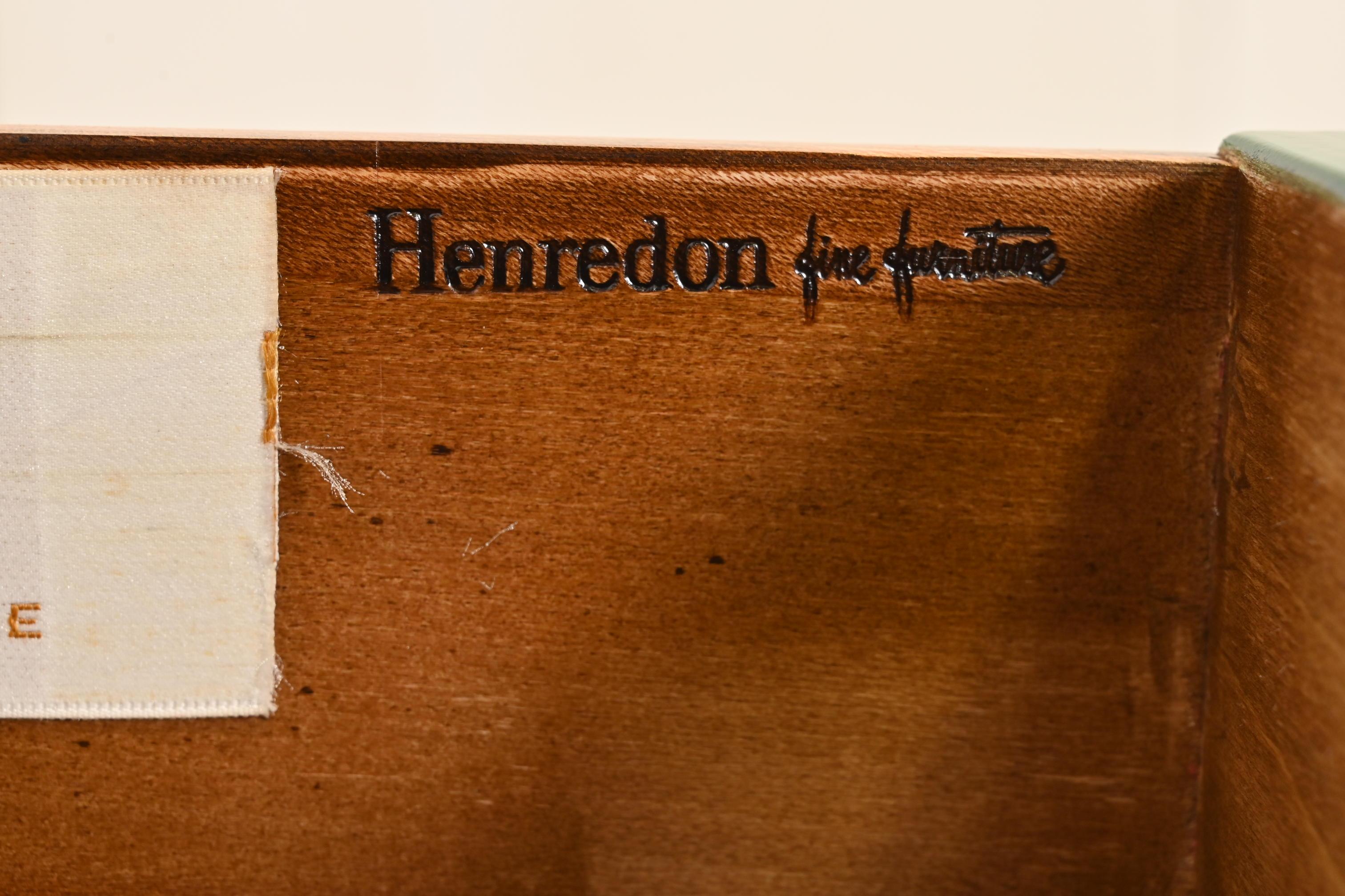 Henredon Mid-Century Hollywood Regency Campaign Bar Cabinet, Newly Refinished 2