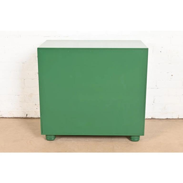 Henredon Mid-Century Hollywood Regency Chinoiserie Bedside Chest, Refinished For Sale 7