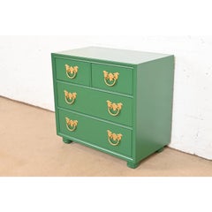 Henredon Mid-Century Hollywood Regency Chinoiserie Bedside Chest, Refinished