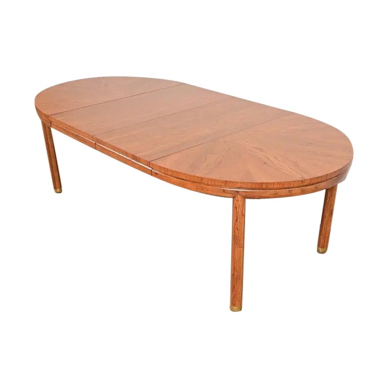 Henredon Mid-Century Hollywood Regency Extension Dining Table, Newly Refinished