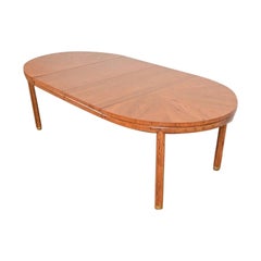 Henredon Mid-Century Hollywood Regency Extension Dining Table, Newly Refinished