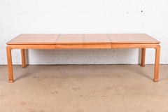 Henredon Mid-Century Hollywood Regency Mahogany and Burl Wood Dining Table