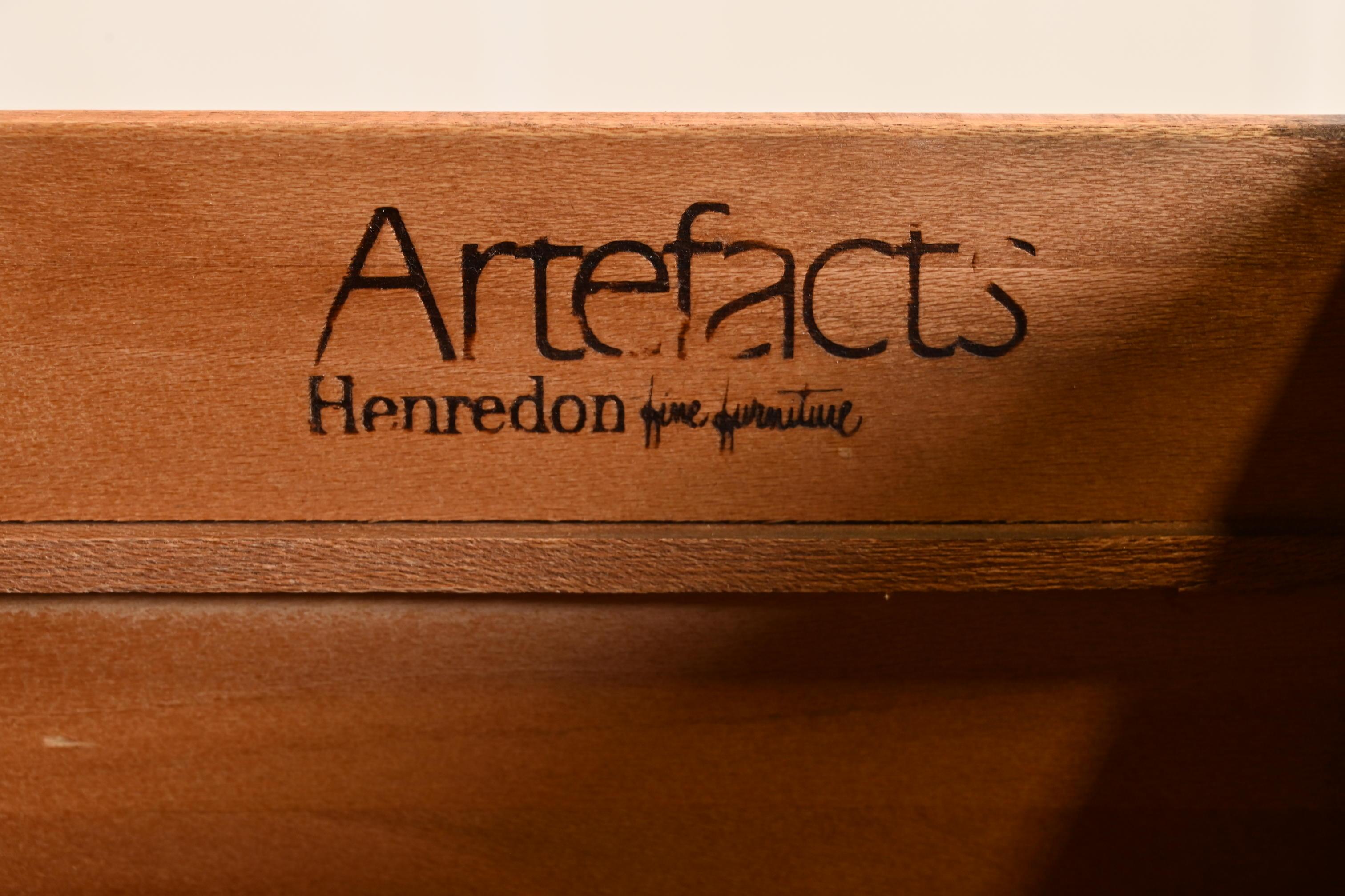 Armoire-bureau en chêne Campaigner, circa 1970, Henredon Mid-Century Modern en vente 3
