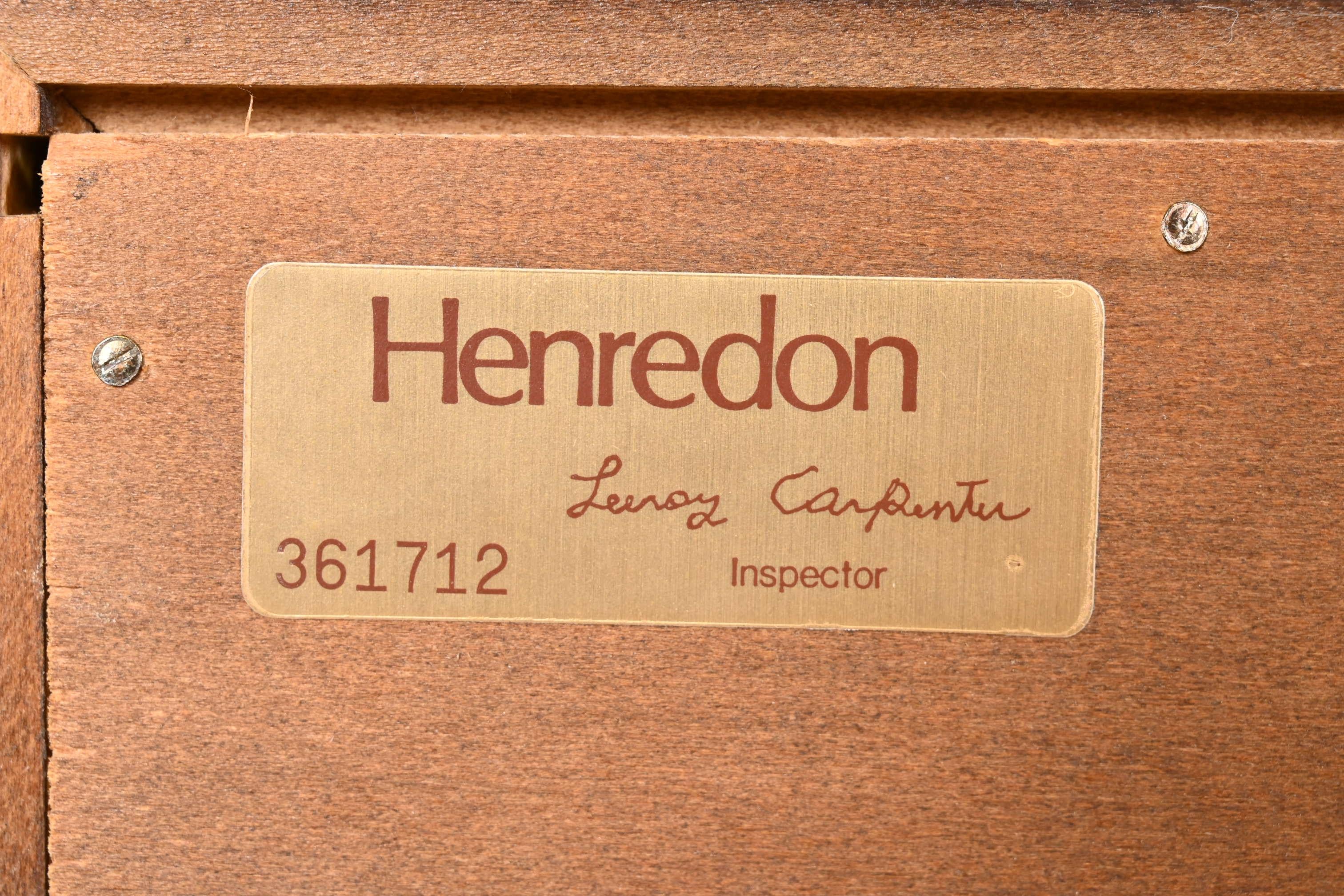 Henredon Mid-Century Modern Campaign Oak Dresser or Credenza, Circa 1970s 10