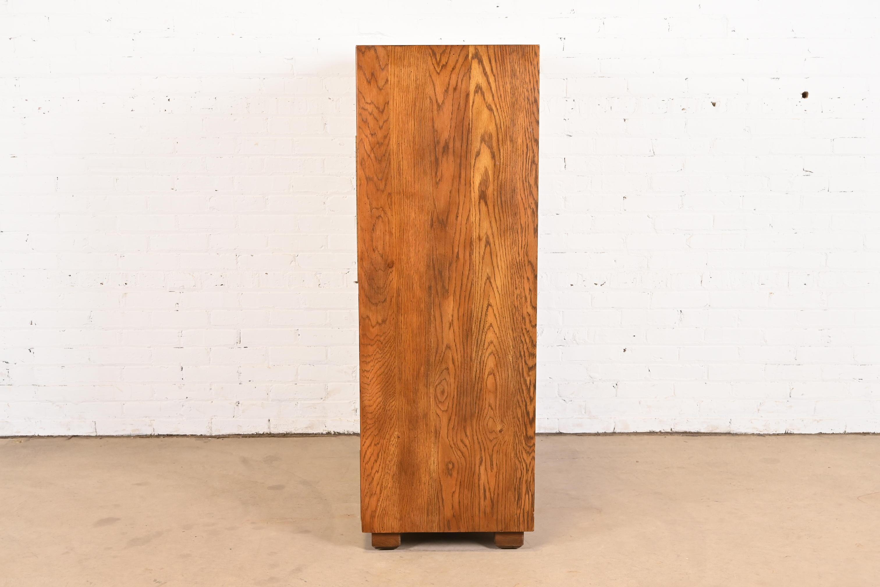 Henredon Mid-Century Modern Campaign Oak Gentleman's Chest 7