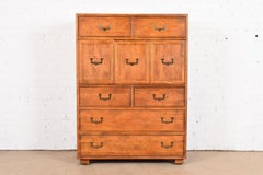 Henredon Mid-Century Modern Campaign Oak Gentleman's Chest