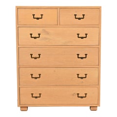 Comò Highboy in Oak Oak Henredon, metà del secolo scorso.