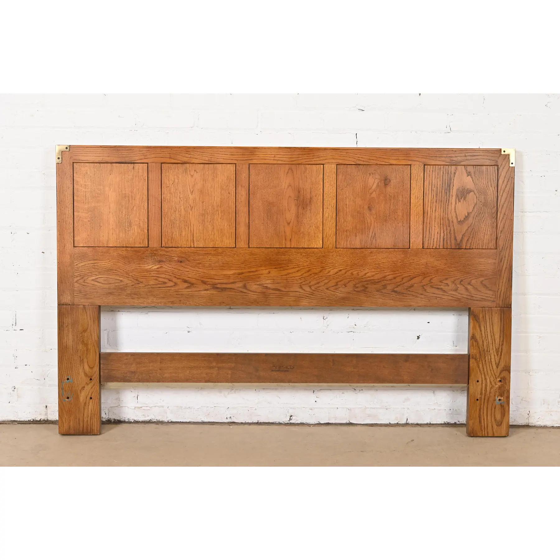 A gorgeous Mid-Century Modern Campaign style queen size headboard

By Henredon, 