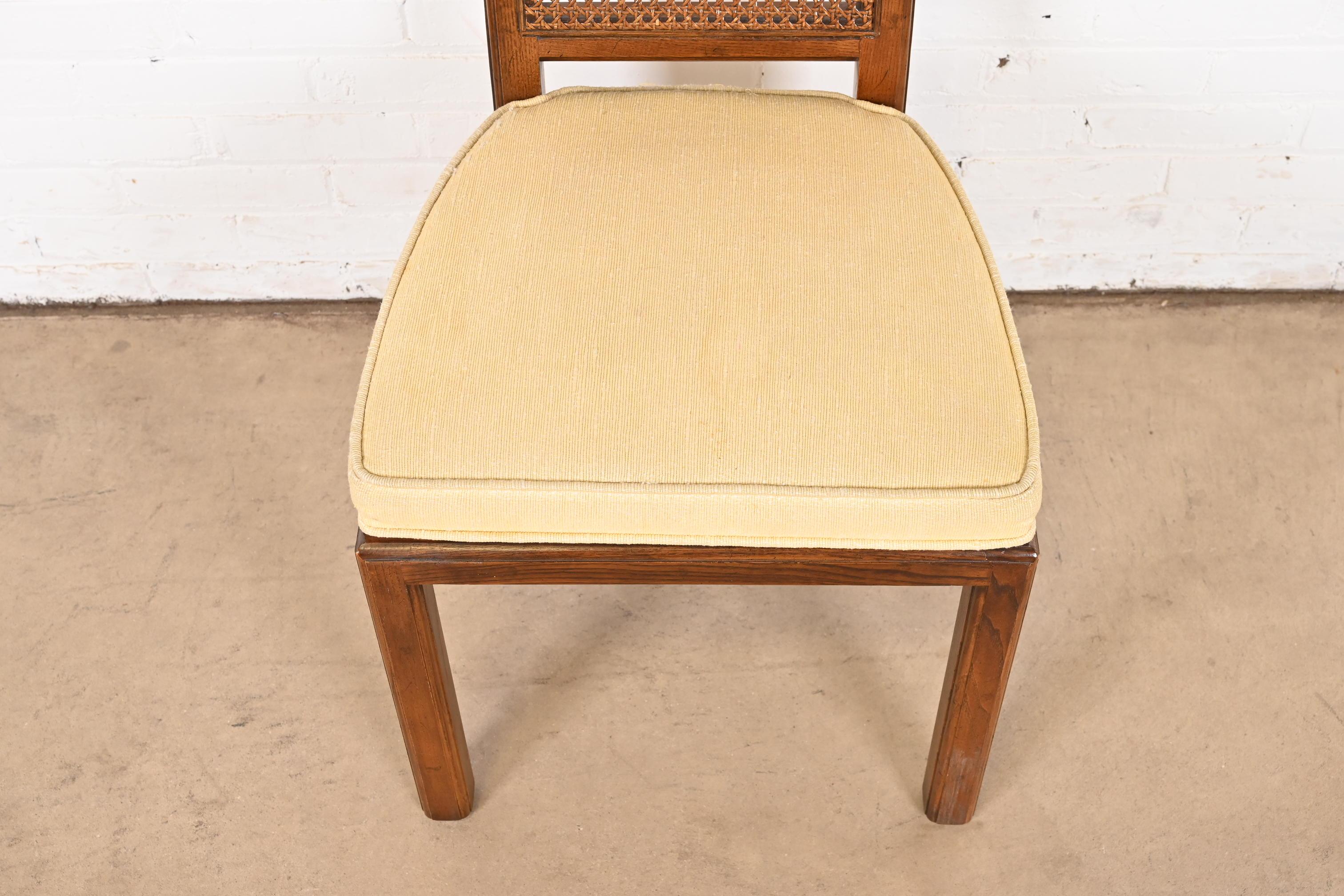 Henredon Mid-Century Modern Oak and Cane High Back Side Chair, Circa 1970s 3