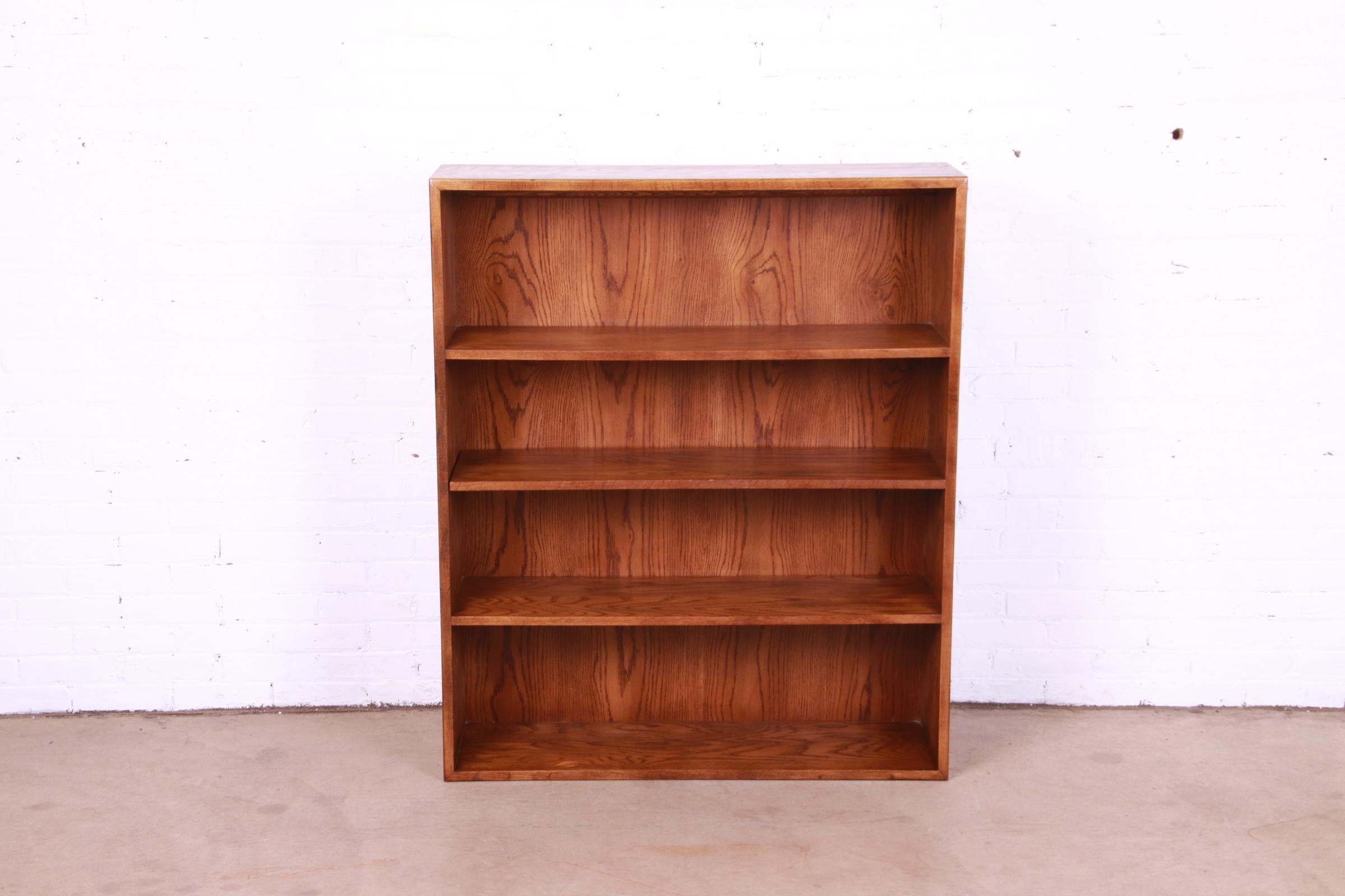 American Henredon Mid-Century Modern Oak Bookcase
