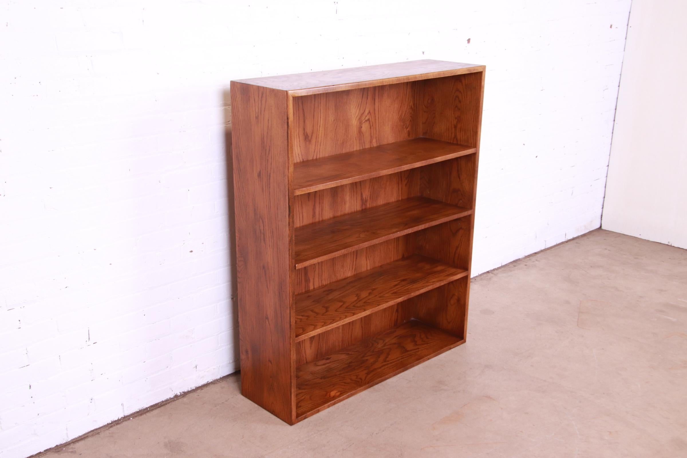 20th Century Henredon Mid-Century Modern Oak Bookcase