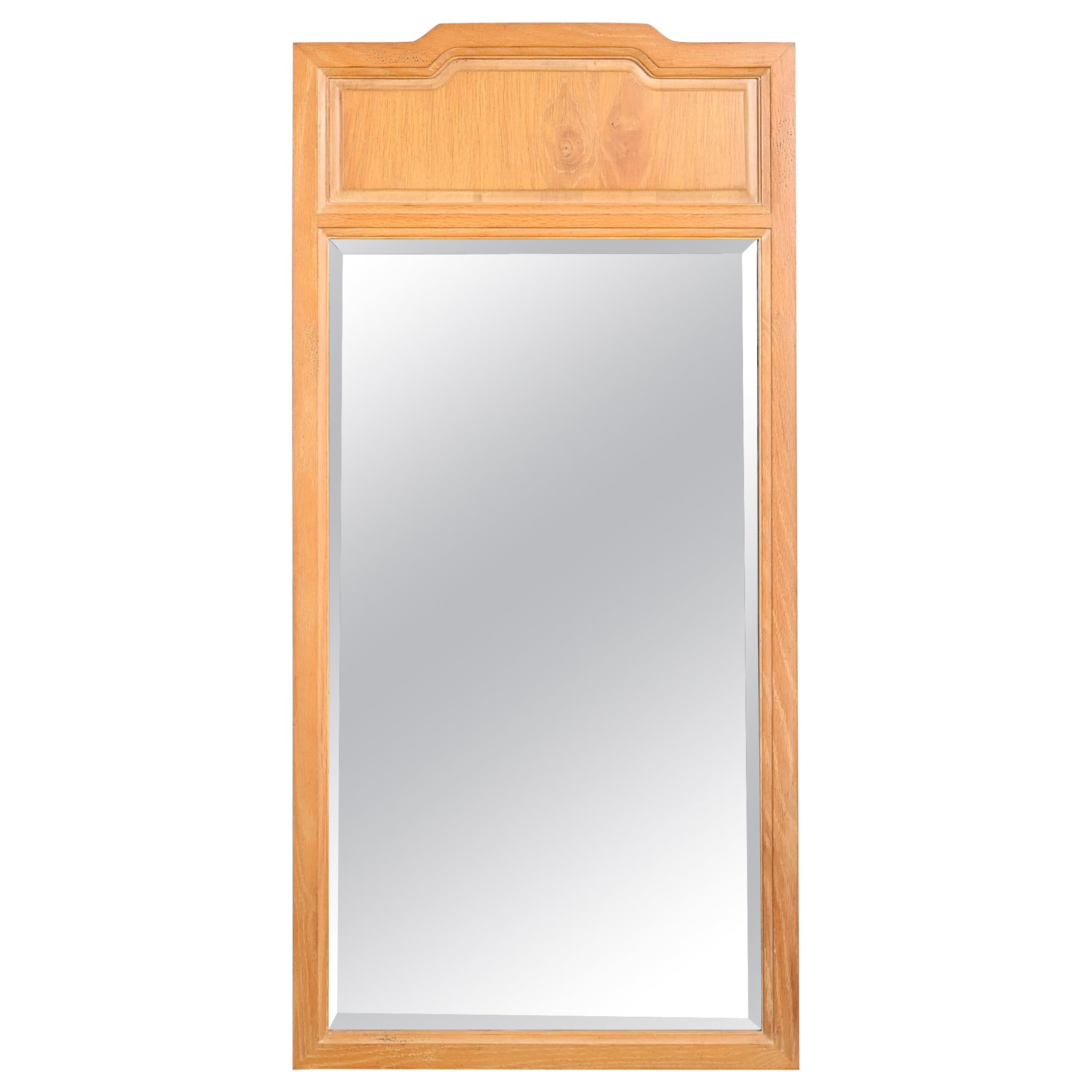 Miroir mural Henredon encadré en frêne sculpté, moderne du milieu du siècle dernier