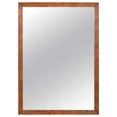 Henredon Mid-Century Modern Sculpted Oak Framed Wall Mirror, Circa 1970s