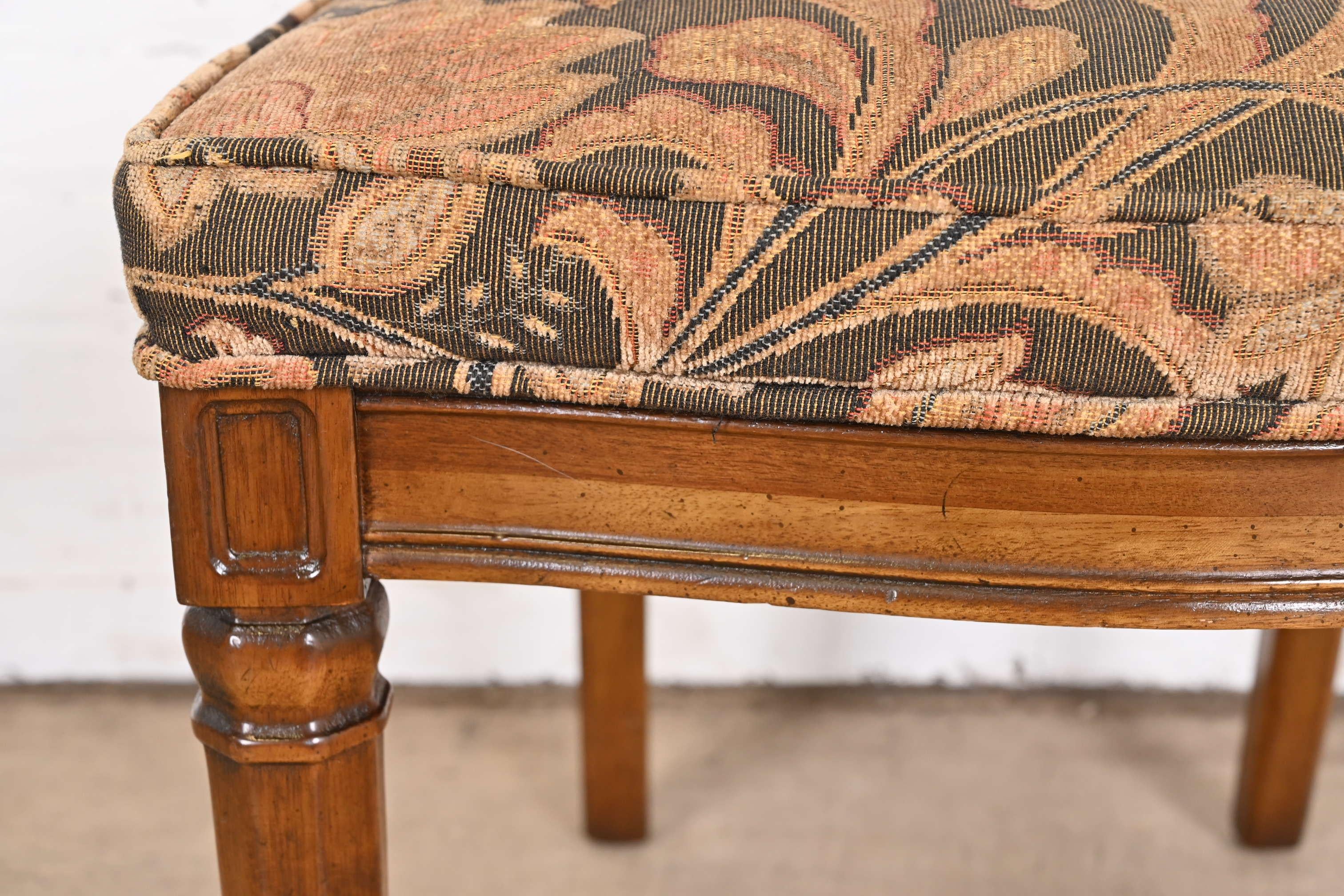 Henredon Mid-Century Modern Walnut and Cane High Back Side Chair For Sale 2
