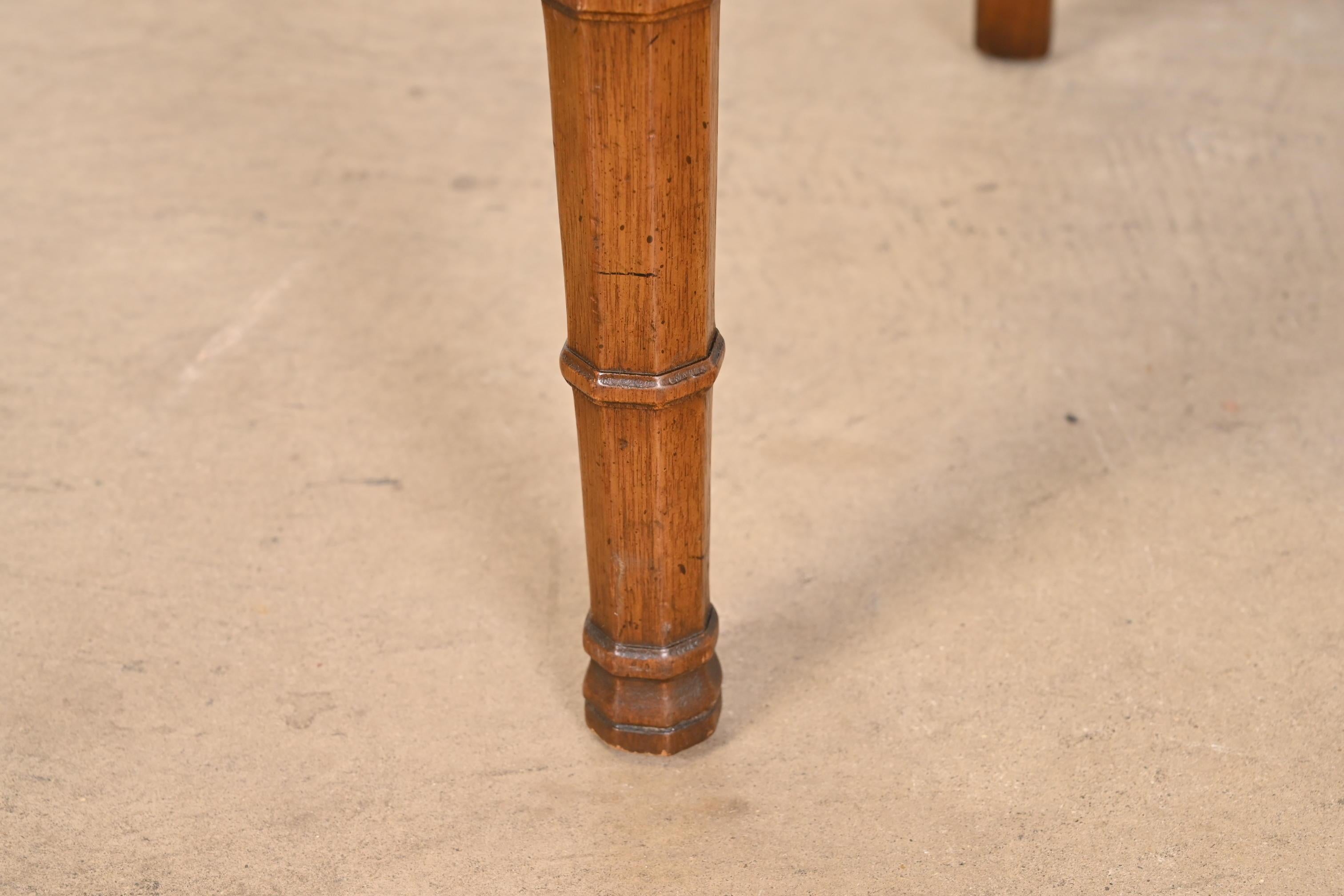 Henredon Mid-Century Modern Walnut and Cane High Back Side Chair For Sale 3