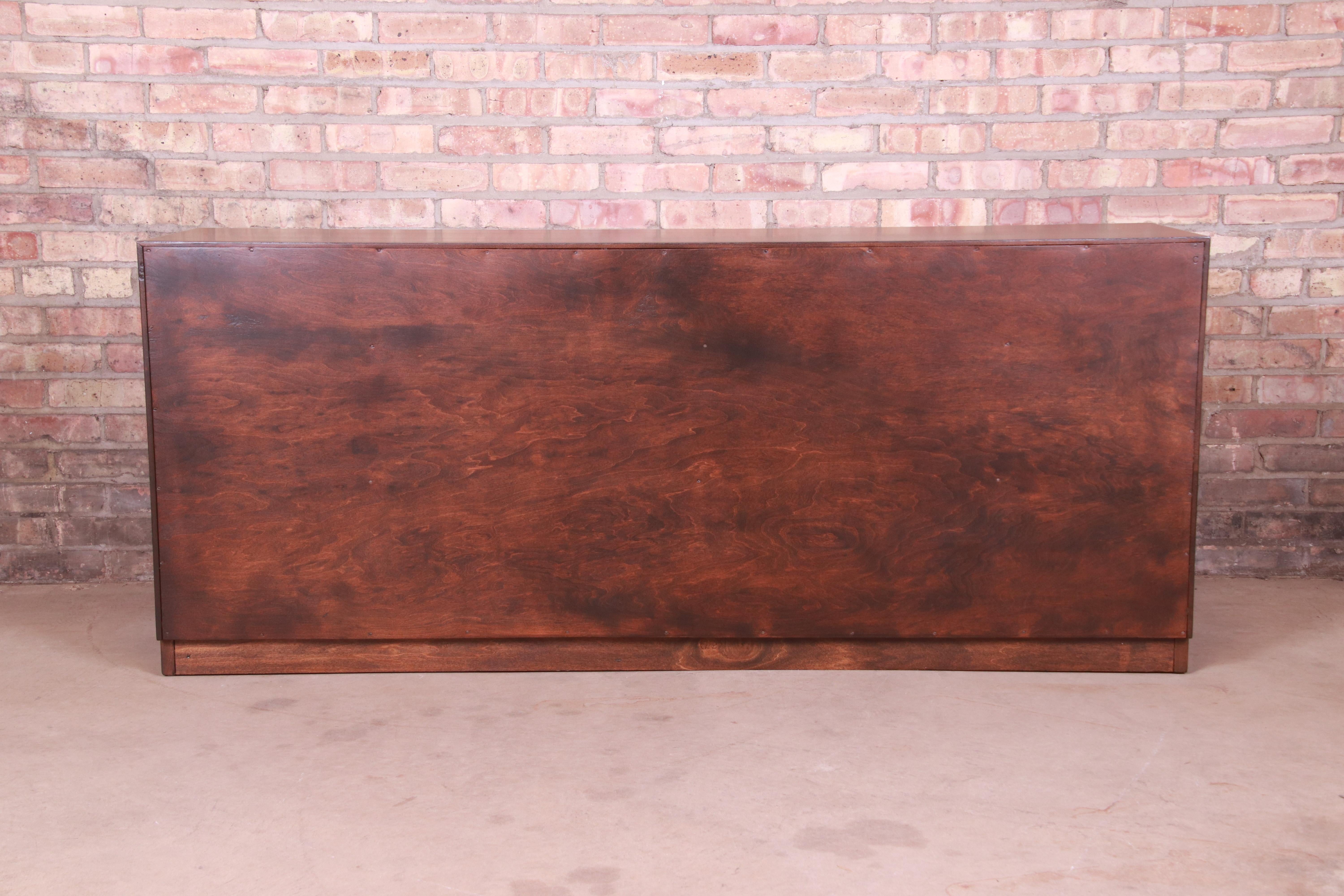 Henredon Mid-Century Modern Walnut Dresser or Credenza, Newly Refinished 7