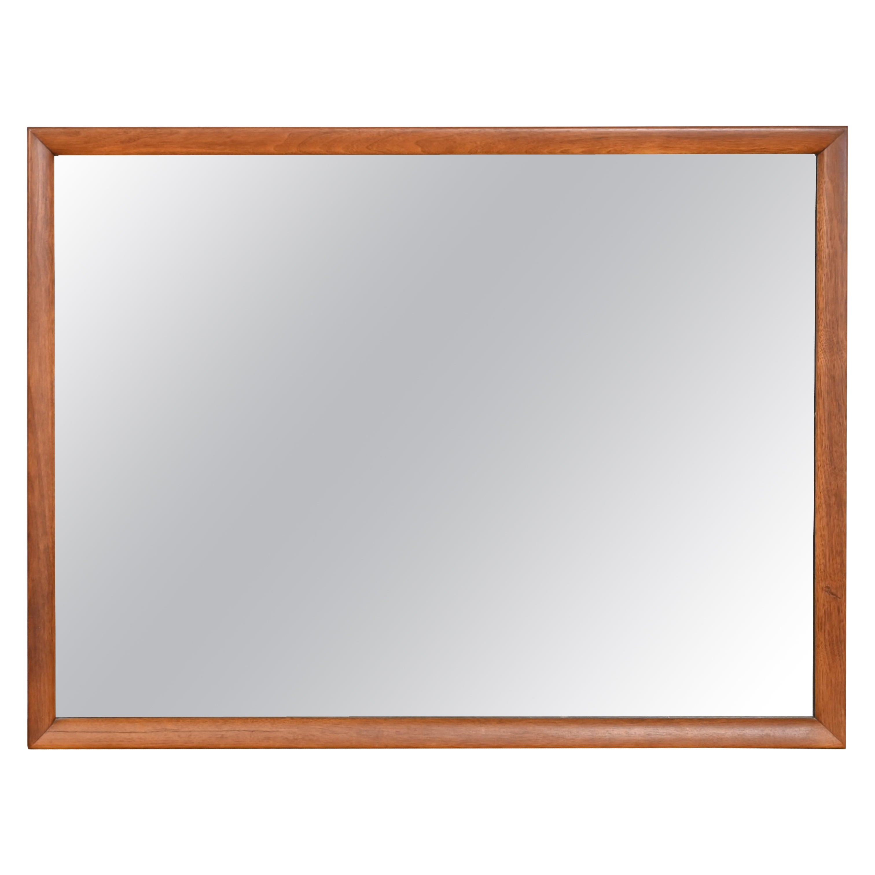 Henredon Mid-Century Modern Walnut Framed Wall Mirror, 1960s