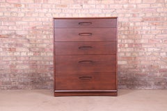 Henredon Mid-Century Modern Walnut Highboy Dresser, Newly Refinished
