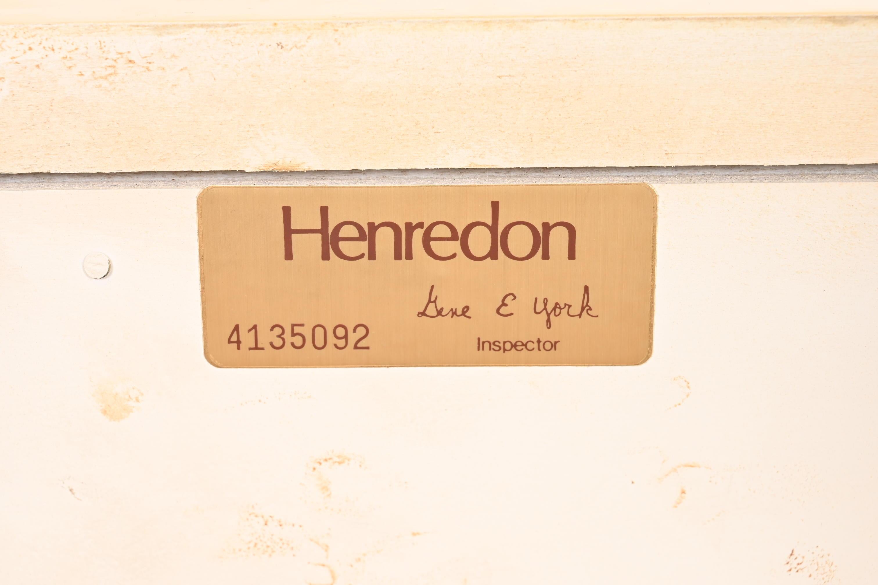 Henredon Mid-Century Regency Chinoiserie Lacquered Faux Goatskin Cabinets, 1970s 5