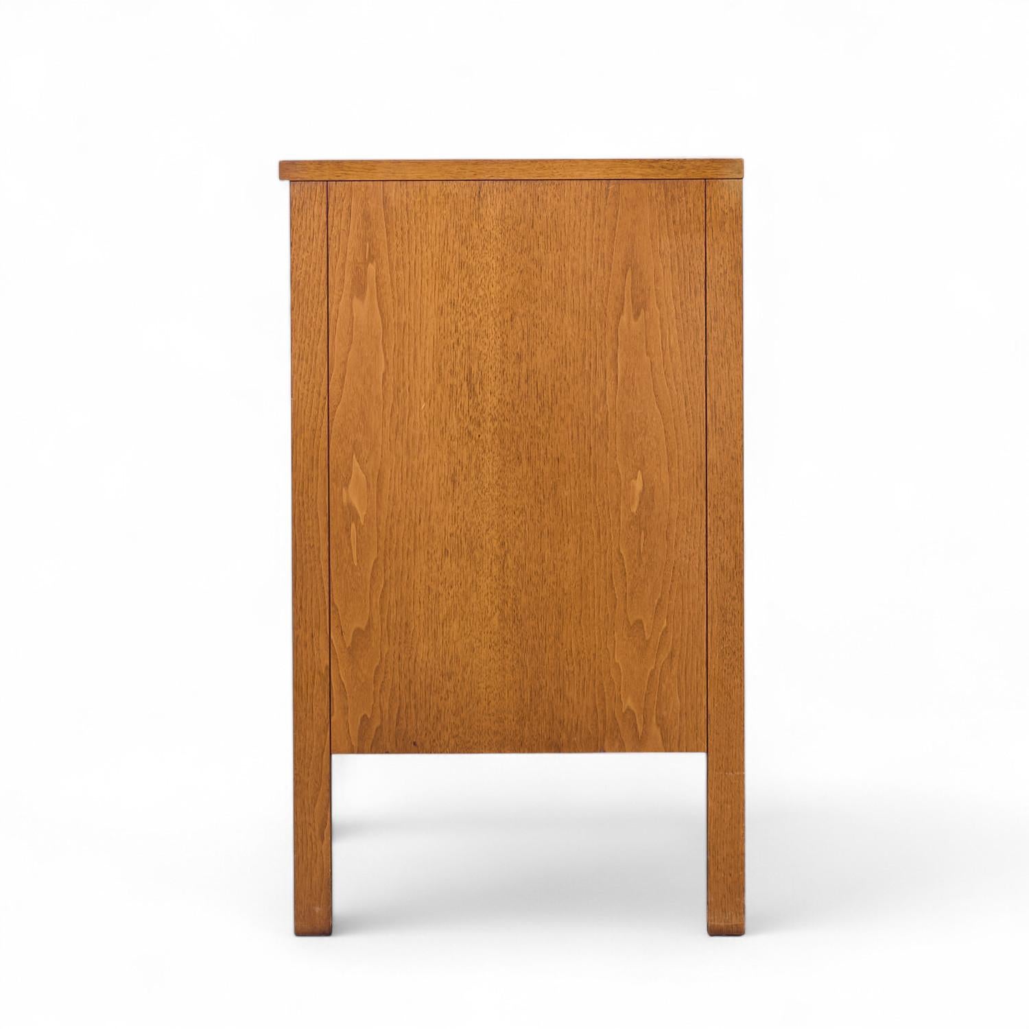 American Henredon Mid Century Walnut Lowboy Dresser For Sale
