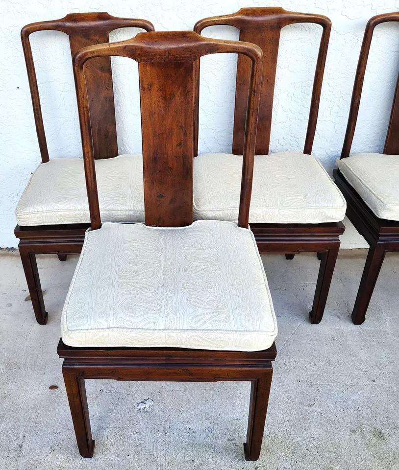 Henredon Ming Asian Dining Chairs 1950s In Good Condition For Sale In Lake Worth, FL