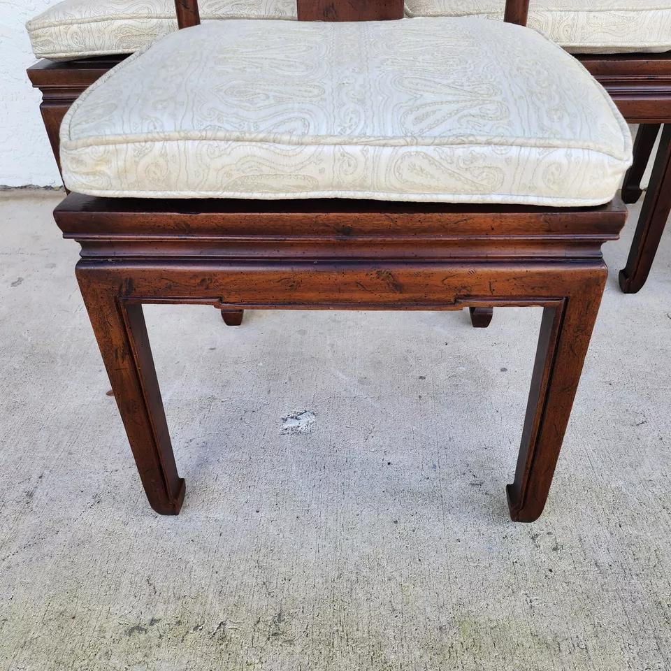 Mid-20th Century Henredon Ming Asian Dining Chairs 1950s For Sale