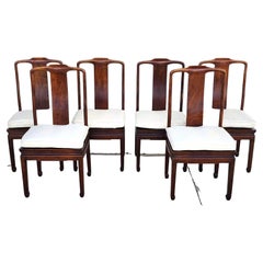 Sillas de comedor asiáticas Henredon Ming Años 50
