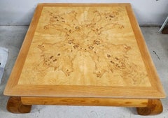 HENREDON Ming Coffee Table Asian Burl Scene 2
