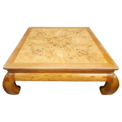 HENREDON Ming Coffee Table Asian Burl Scene 2