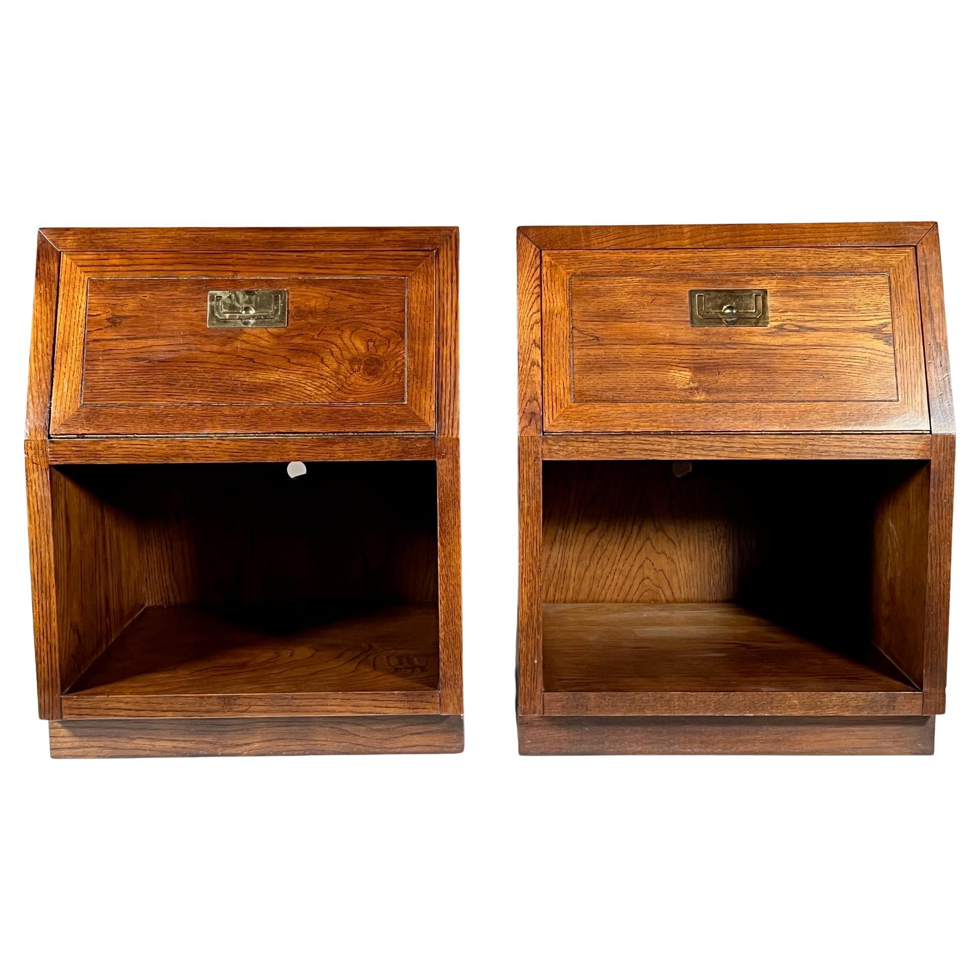 Henredon Night Stands Campaign Style For Sale
