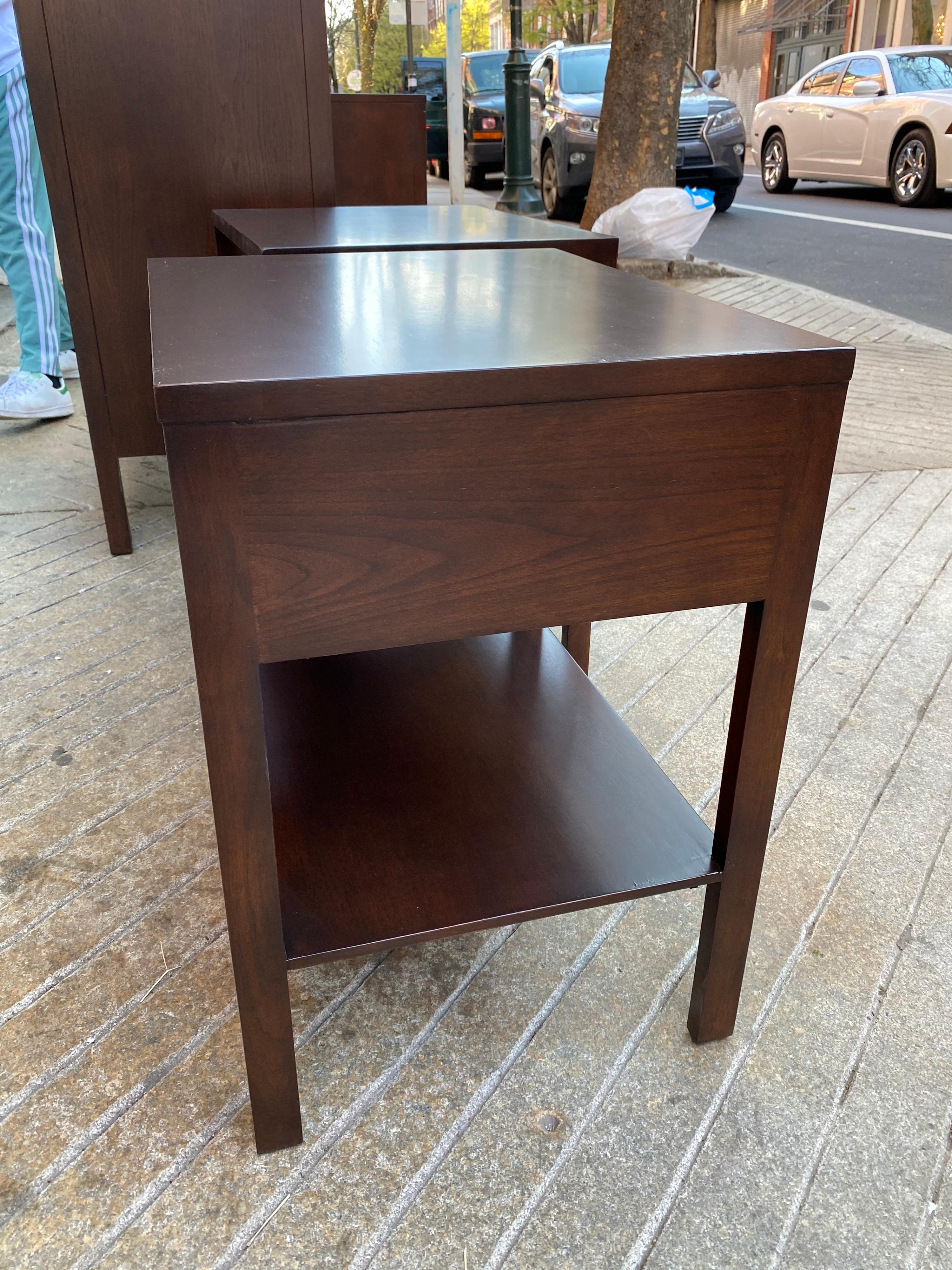 American Henredon Nightstands Inspired by Gio Ponti