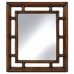 Henredon Oversize Rattan Mirror