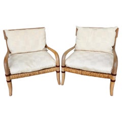 Henredon Palm Beach Coastal Armchairs Pair