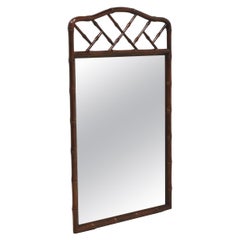 HENREDON Pan Asian Faux Bamboo Wall Mirror