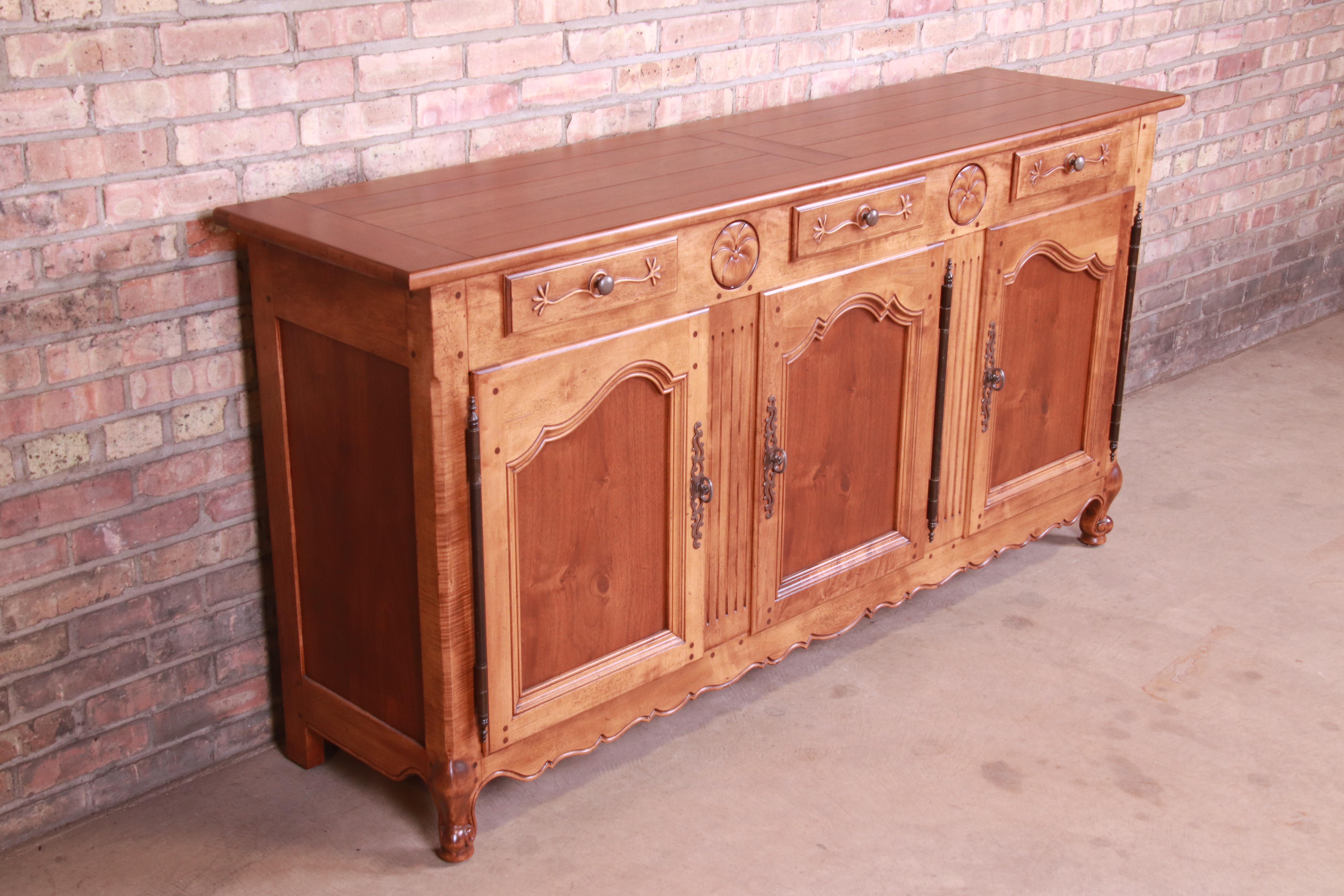 20th Century Henredon Pierre Deux French Provincial Louis XV Sideboard Credenza, Restored