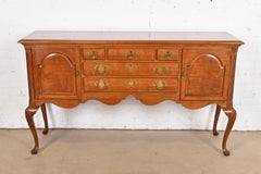 Henredon Queen Anne Solid Cherry Wood Sideboard Credenza