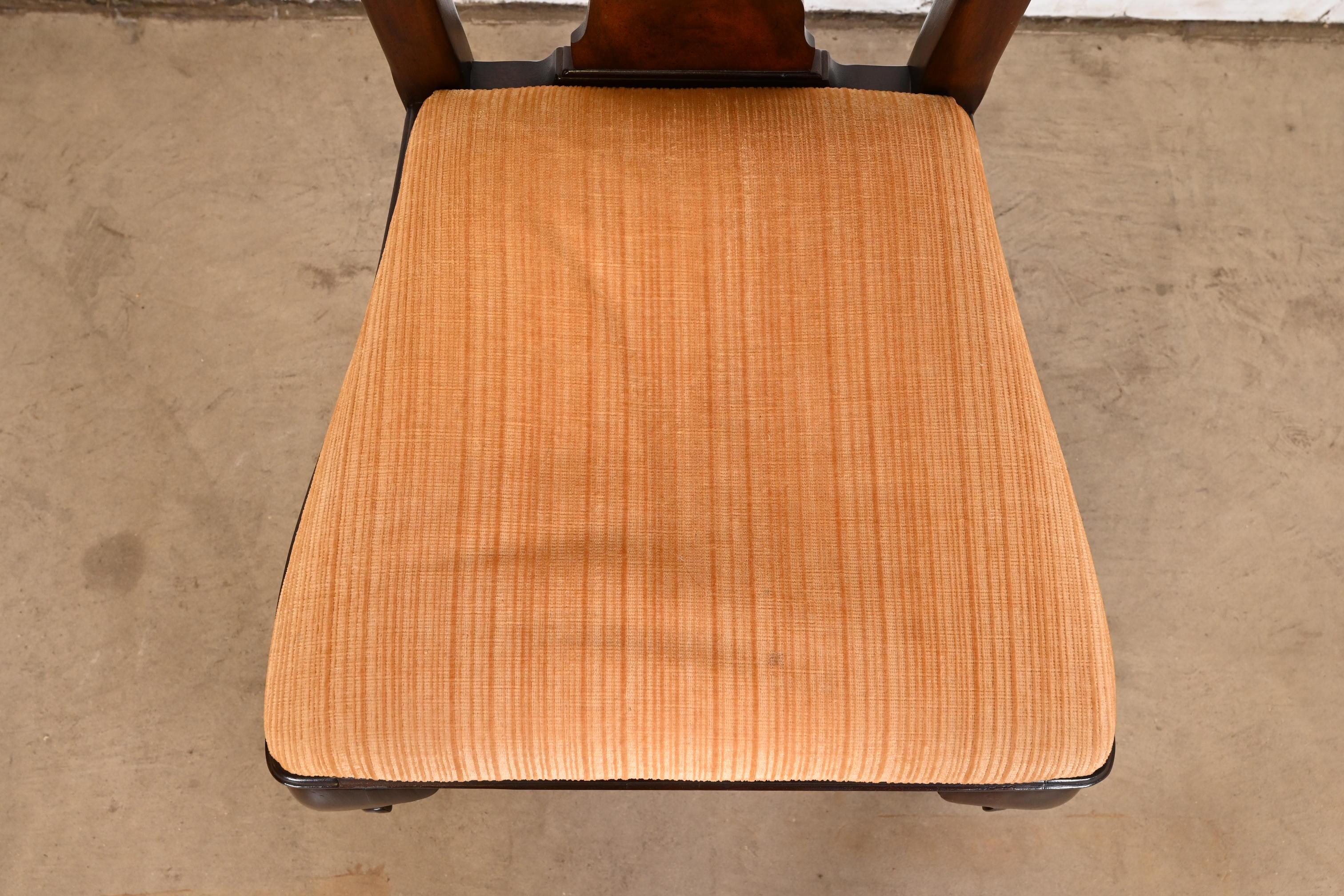 Henredon Queen Anne Solid Mahogany Dining Chairs, Set of Ten 4