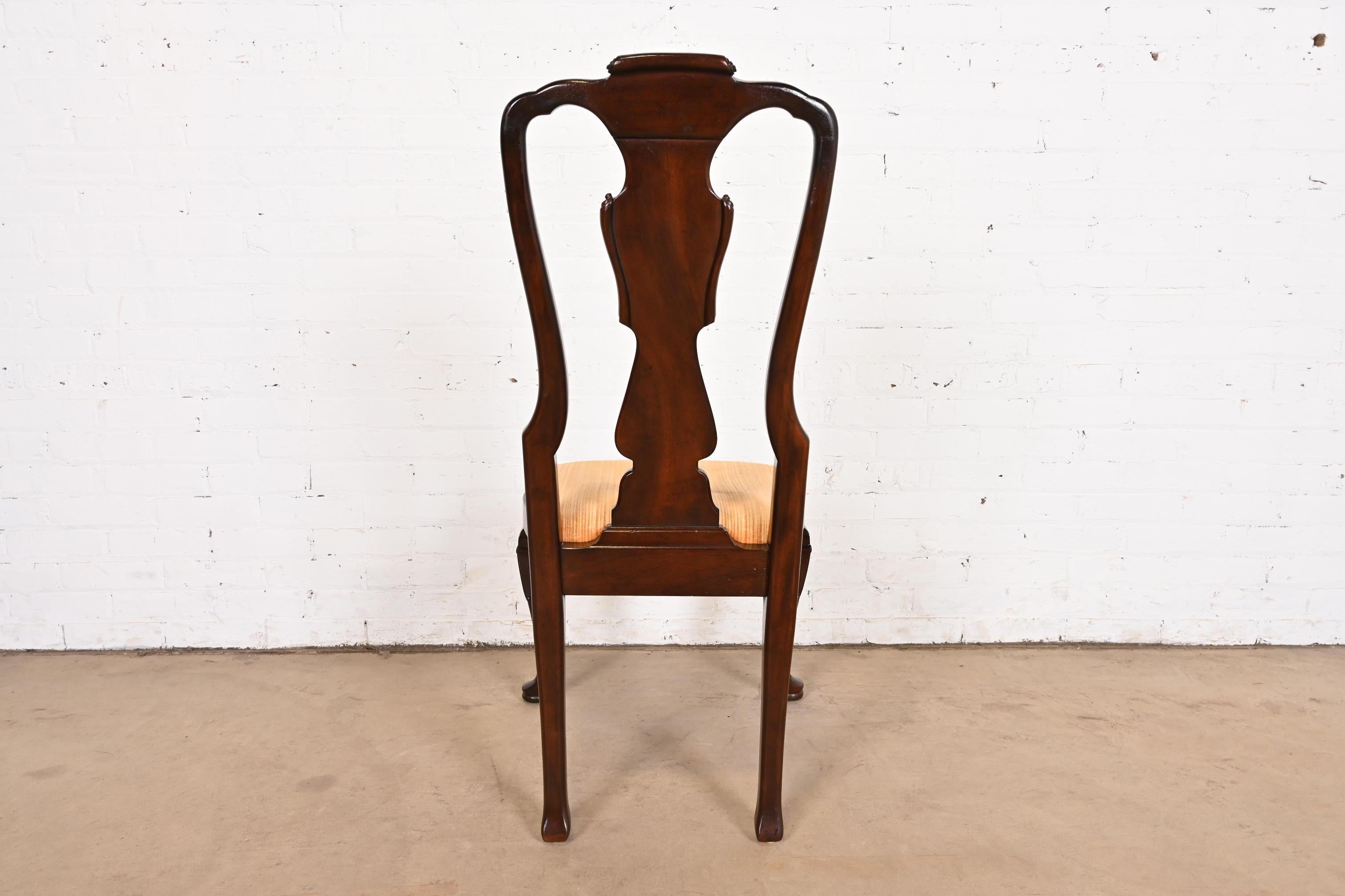 Henredon Queen Anne Solid Mahogany Dining Chairs, Set of Ten 5