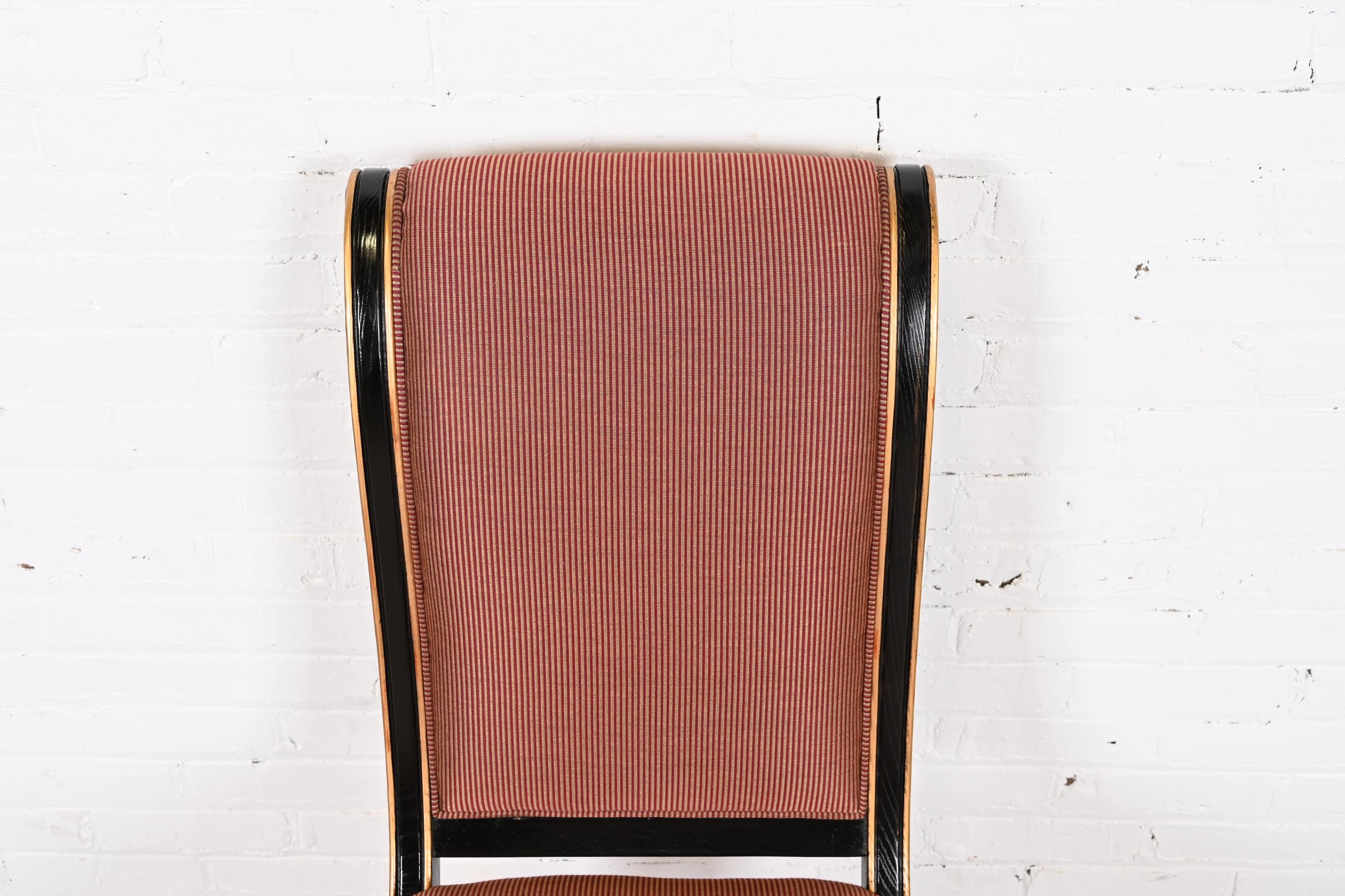 Henredon Regency Ebonized Dining Chairs, Set of Six 5