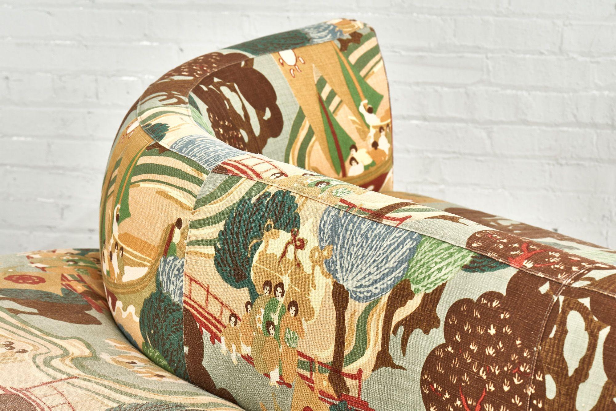 Henredon Risdon Partner Chaise Tete a Tete from the 1945 Collection 5