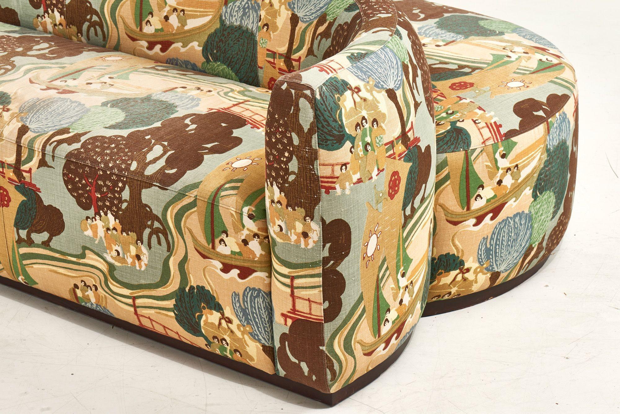 Henredon Risdon Partner Chaise Tete a Tete from the 1945 Collection 6