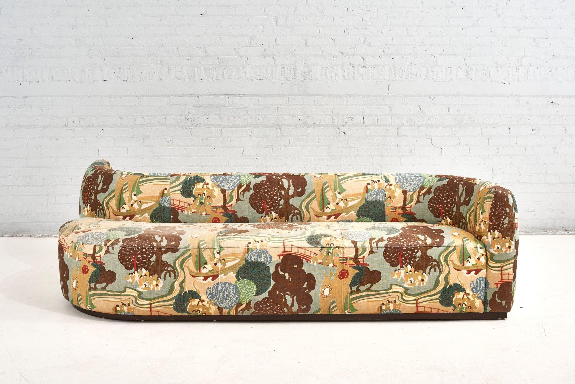 Contemporary Henredon Risdon Partner Chaise Tete a Tete from the 1945 Collection