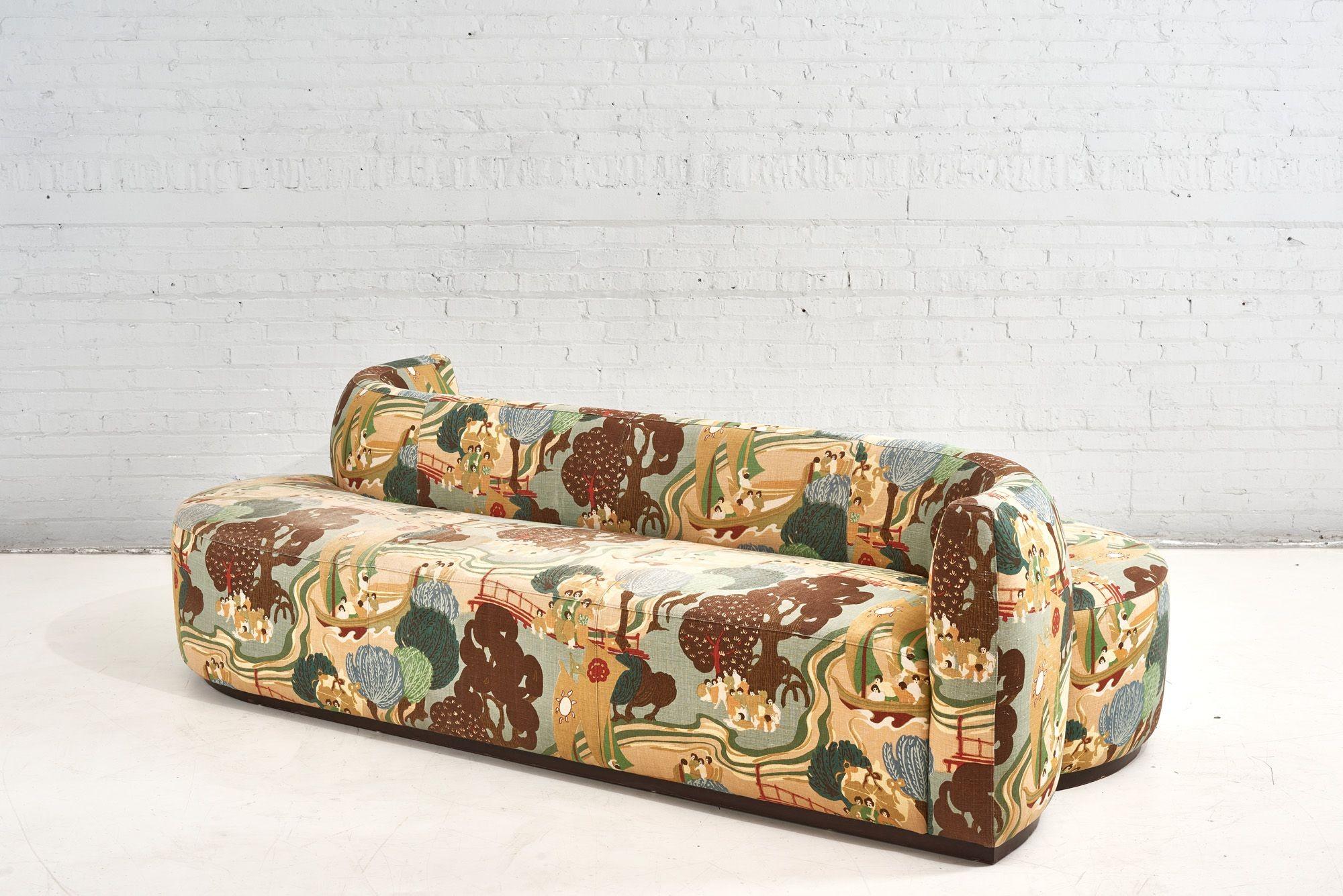 Upholstery Henredon Risdon Partner Chaise Tete a Tete from the 1945 Collection