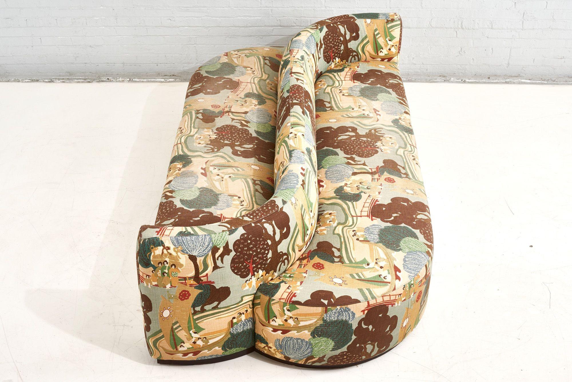 Henredon Risdon Partner Chaise Tete a Tete from the 1945 Collection 4