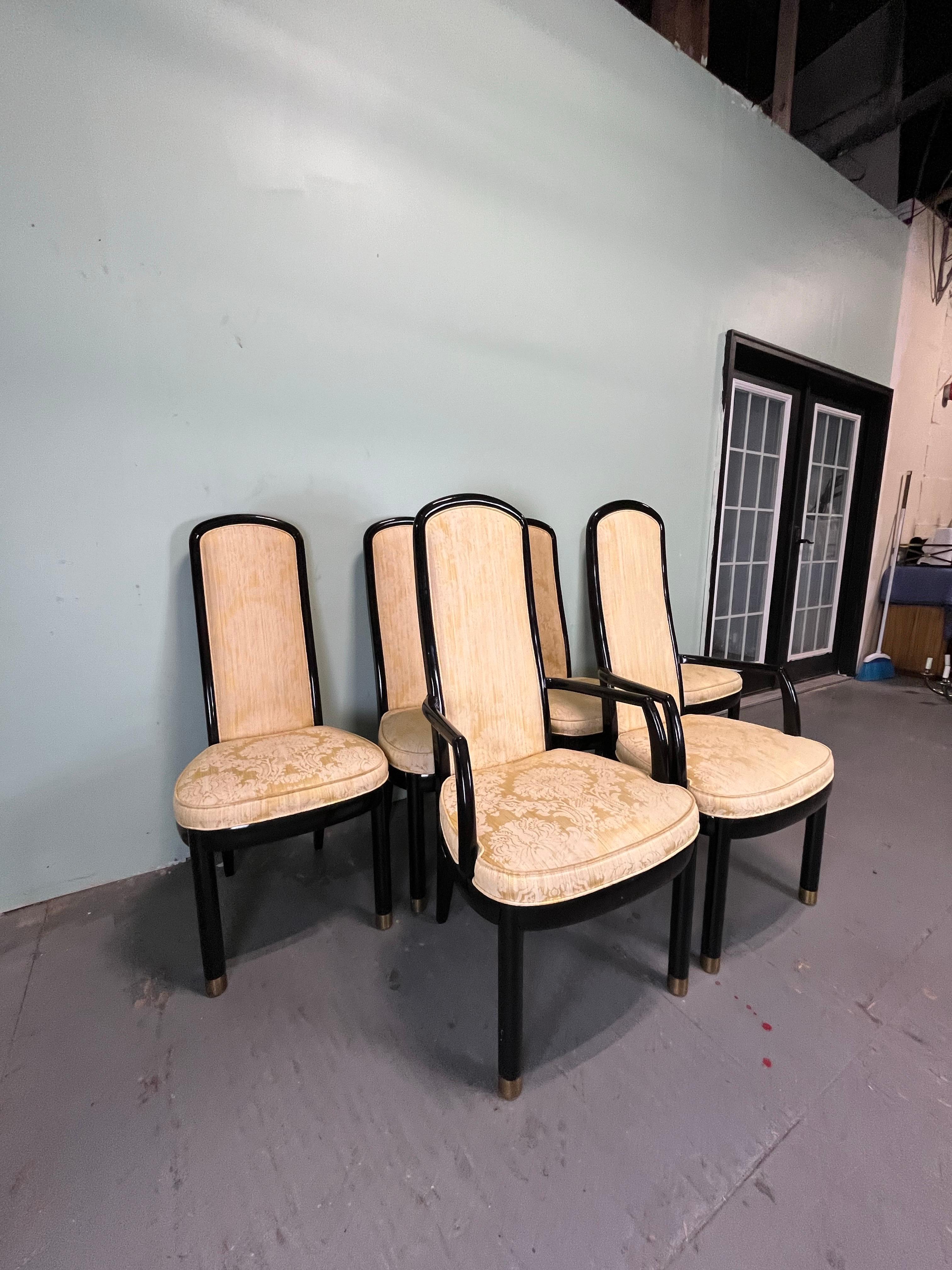 Henredon Scene 3 Lacquer Dining Chairs Set of 8 For Sale 2