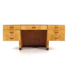 Henredon Scene II Mid Century Burlwood Executive Desk