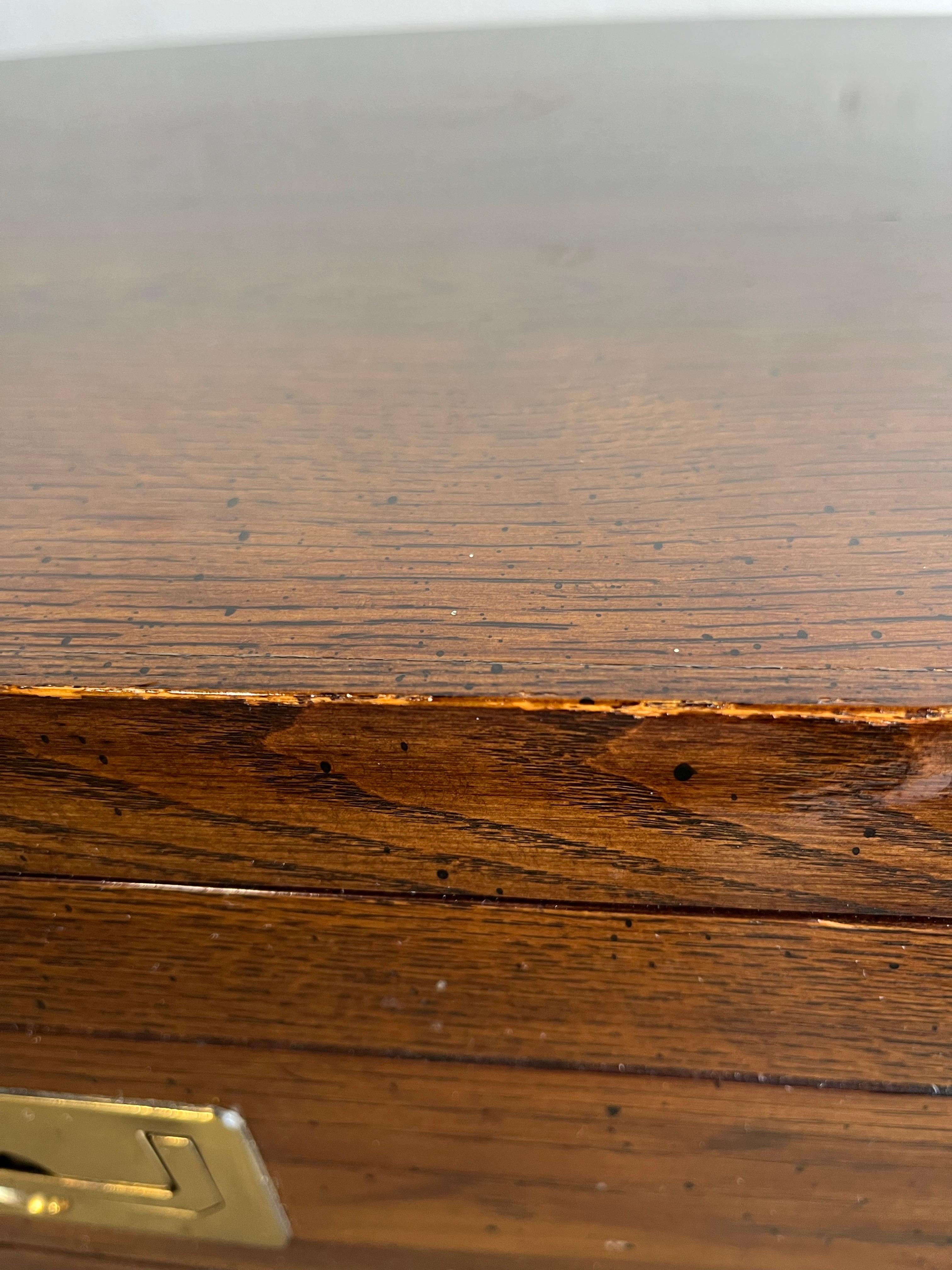 Brass Henredon Scene One Campaign Chest of Drawers For Sale