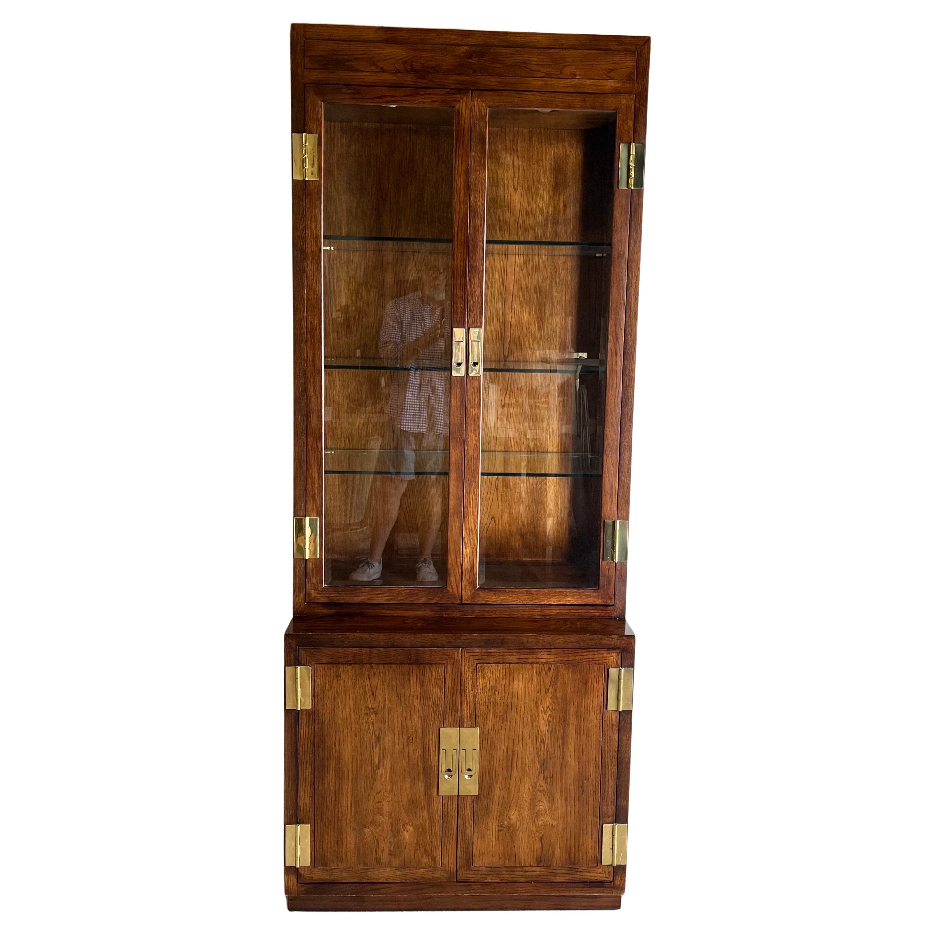 Henredon Scene One Campaign Display Cabinet